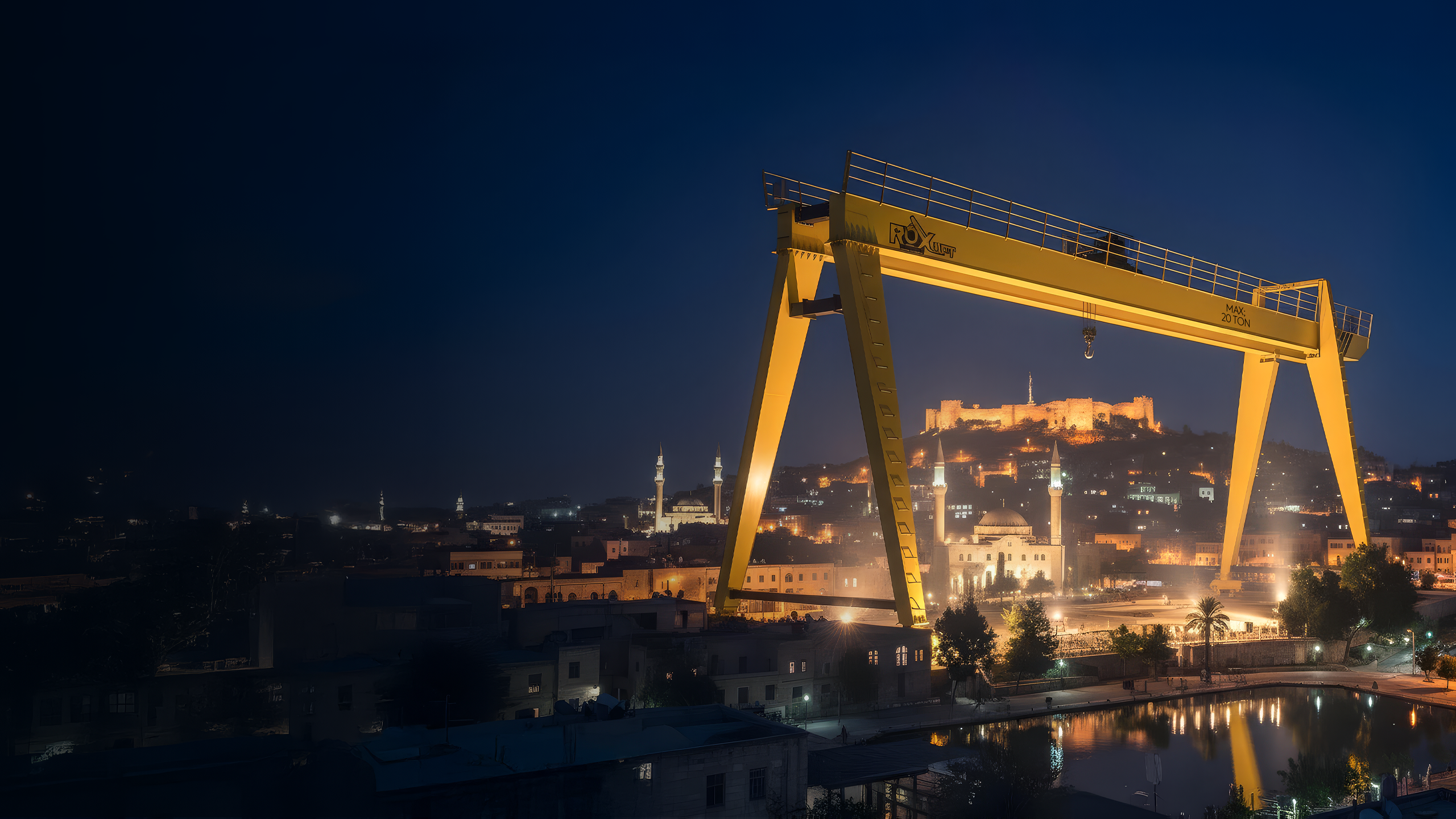 RoxLift mühendislik çözümlerini gösteren vinç görseli